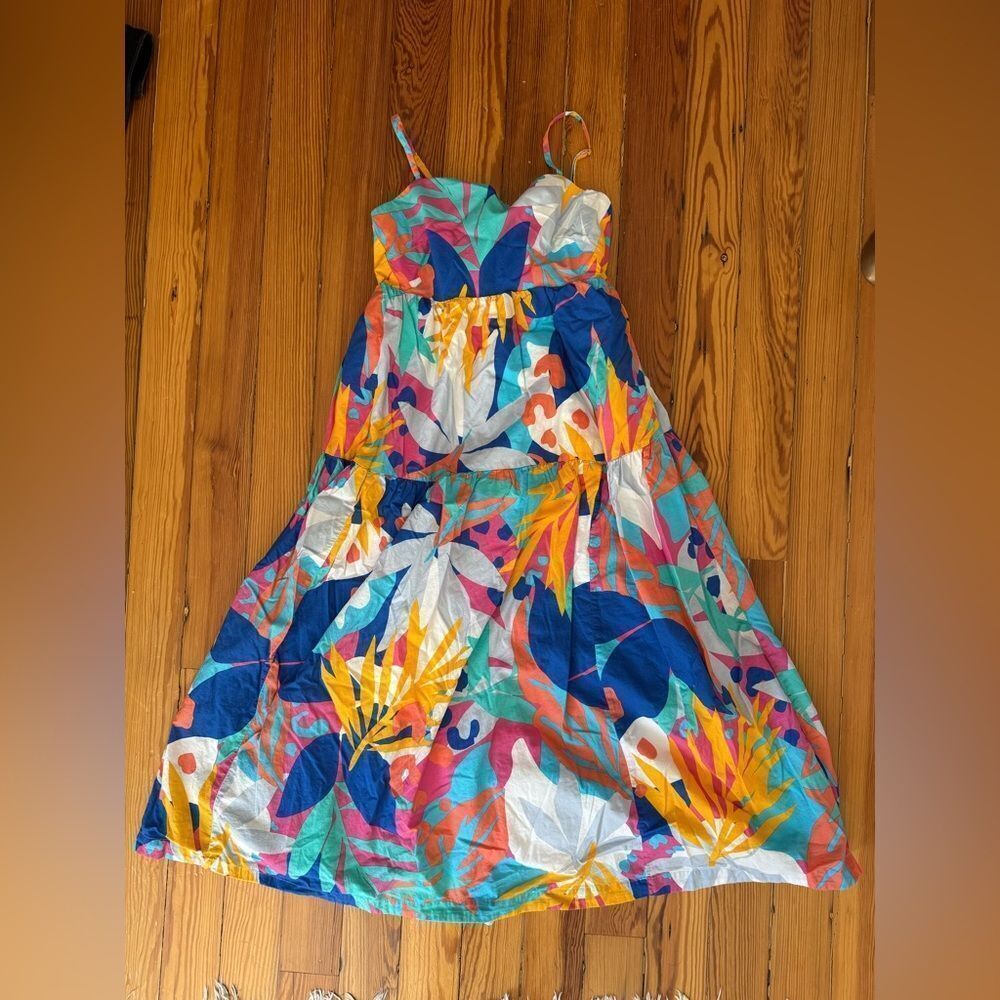 J Crew Multicolored Maxi Dress
